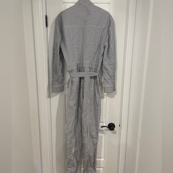 Jonathan simkhai one piece striped denim jumper with zippers size 4 - Picture 7 of 11